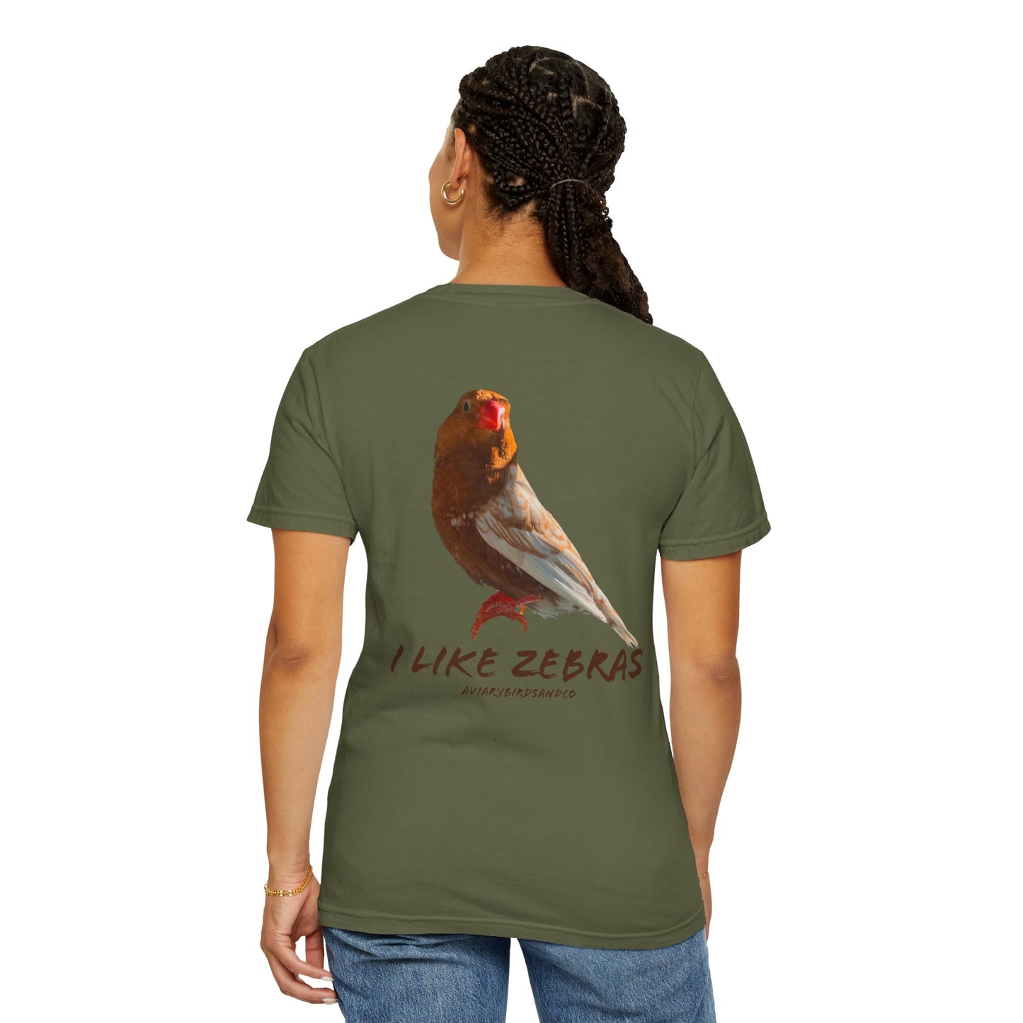 I Like Zebras Unisex Garment-Dyed T-Shirt - Graphic Tee for Zebra Finch Lovers