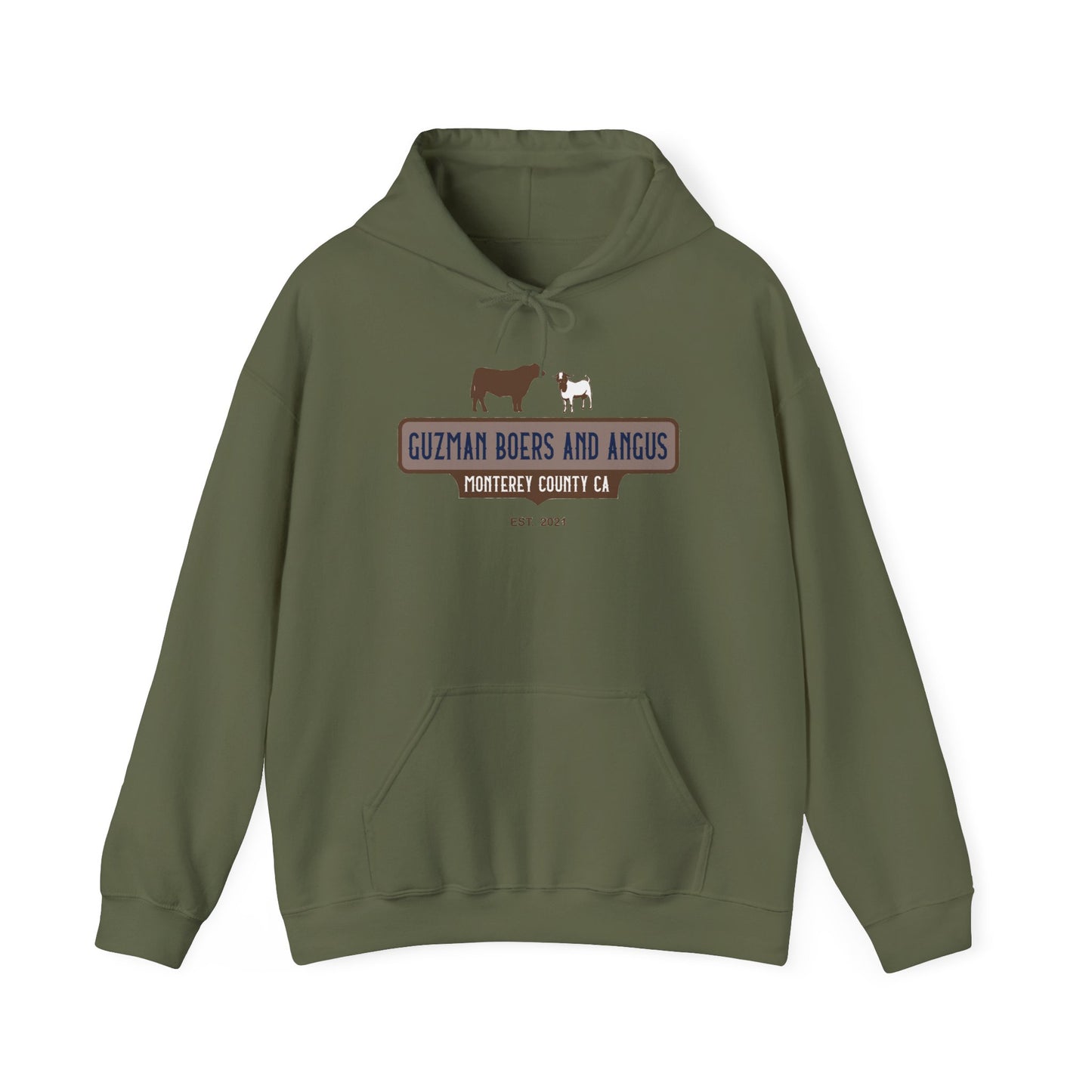 Guzman Boers And Angus Logo Unisex Heavy Blend™ Hooded Sweatshirt