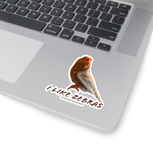 I LIKE ZEBRAS Kiss-Cut Sticker