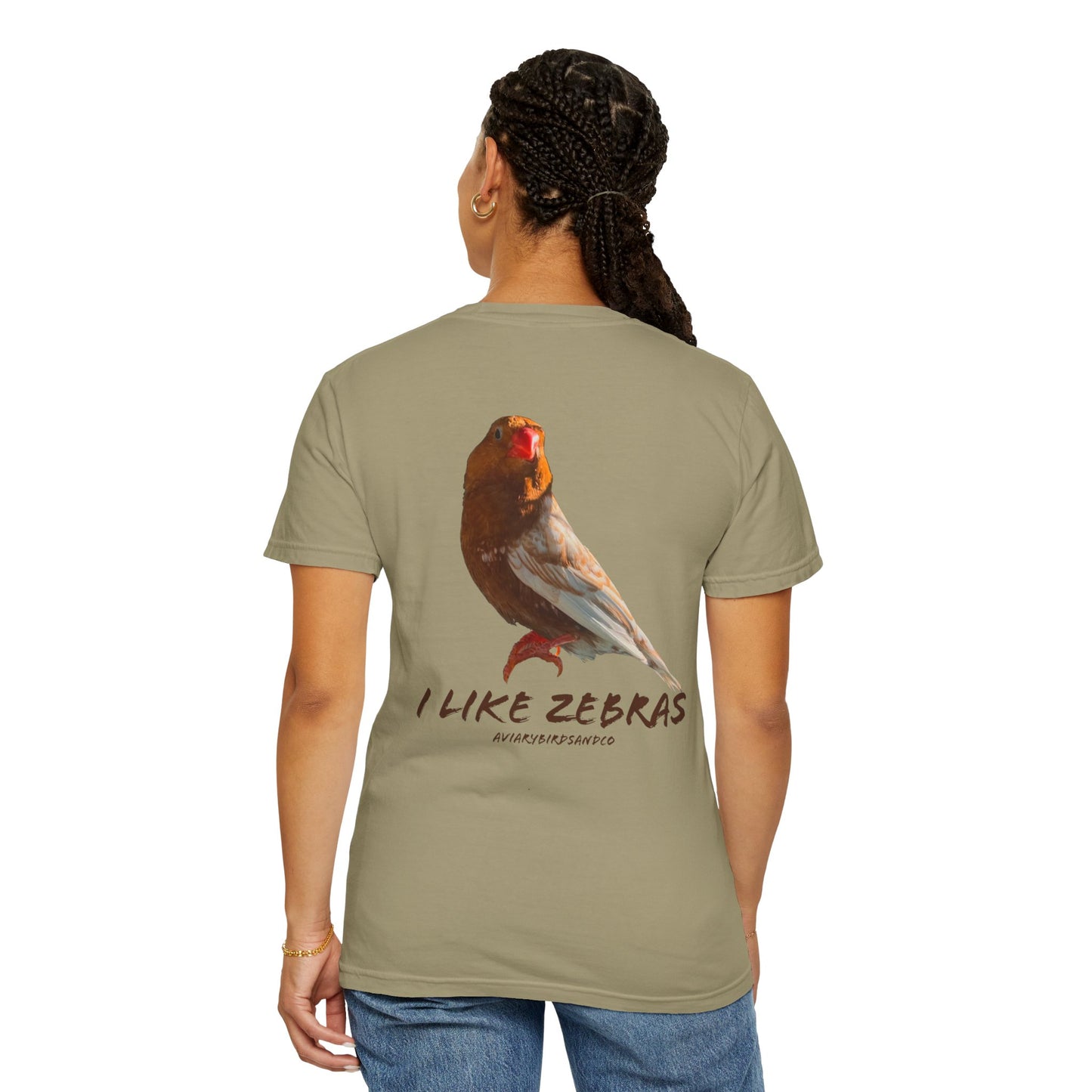 I Like Zebras Unisex Garment-Dyed T-Shirt - Graphic Tee for Zebra Finch Lovers