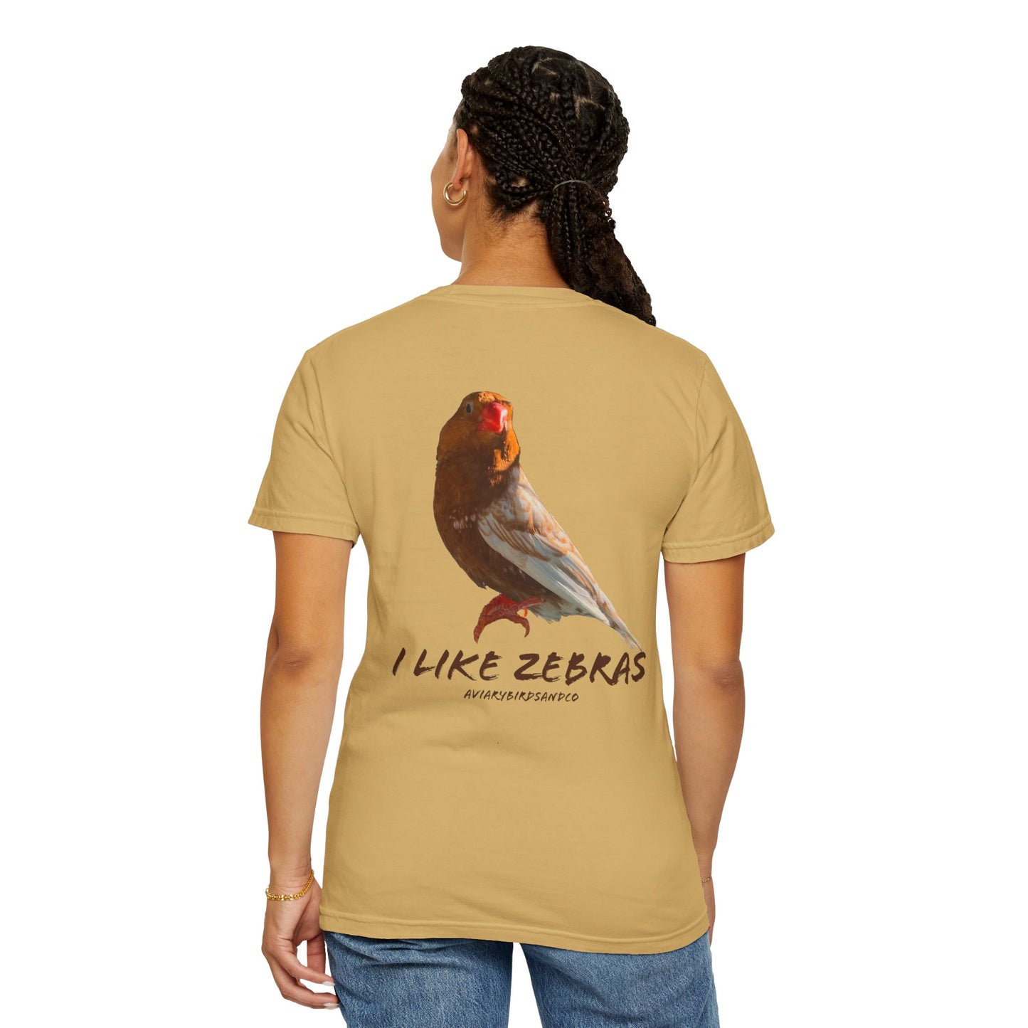 I Like Zebras Unisex Garment-Dyed T-Shirt - Graphic Tee for Zebra Finch Lovers