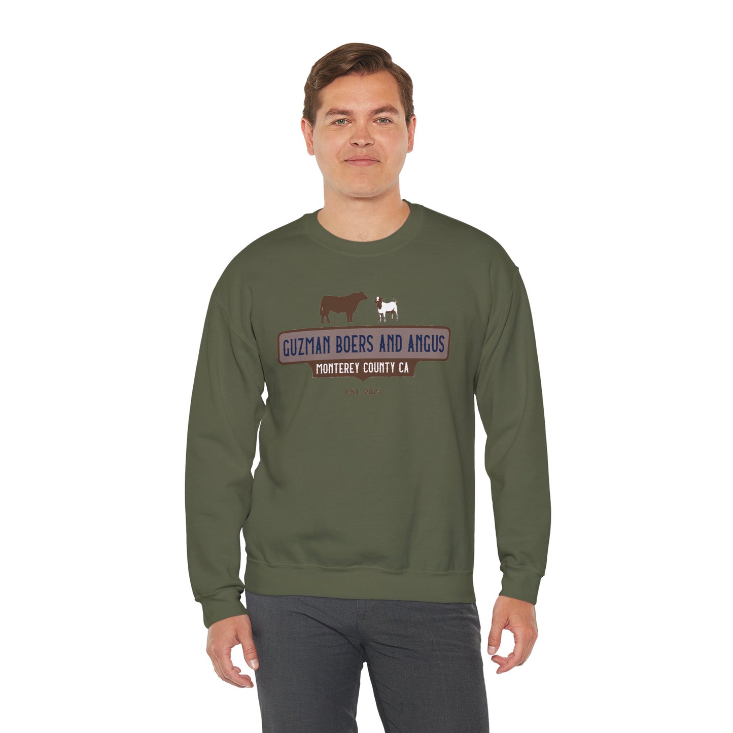 Guzman Boers and Angus Crewneck Sweatshirt