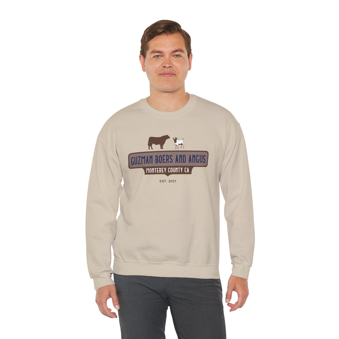 Guzman Boers and Angus Crewneck Sweatshirt