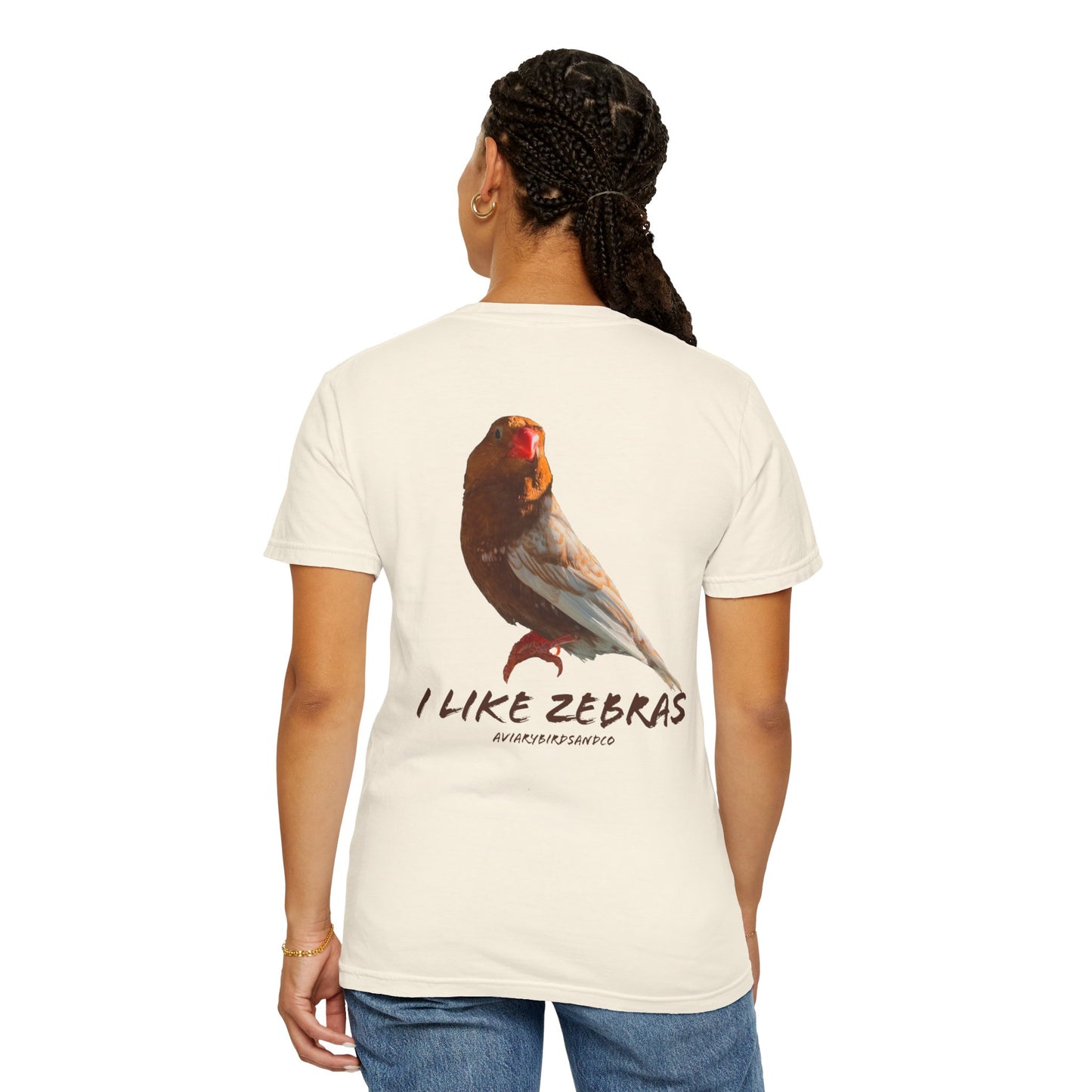 I Like Zebras Unisex Garment-Dyed T-Shirt - Graphic Tee for Zebra Finch Lovers