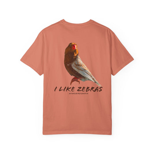 I Like Zebras Unisex Garment-Dyed T-Shirt - Graphic Tee for Zebra Finch Lovers