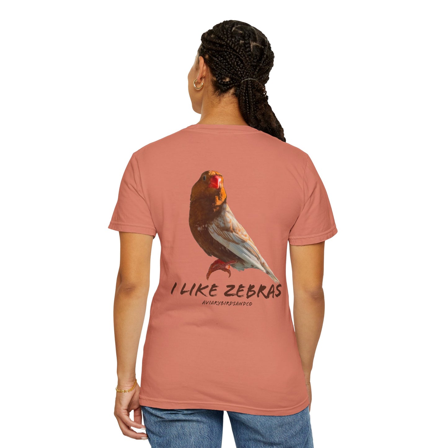 I Like Zebras Unisex Garment-Dyed T-Shirt - Graphic Tee for Zebra Finch Lovers