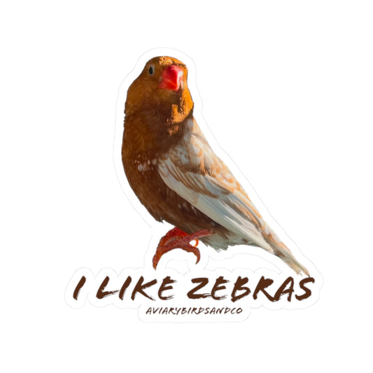 I LIKE ZEBRAS  Kiss-Cut Sticker