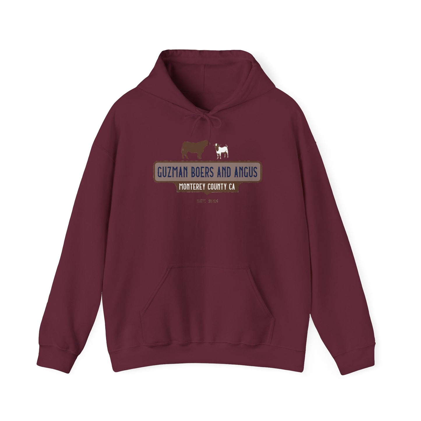 Guzman Boers And Angus Logo Unisex Heavy Blend™ Hooded Sweatshirt