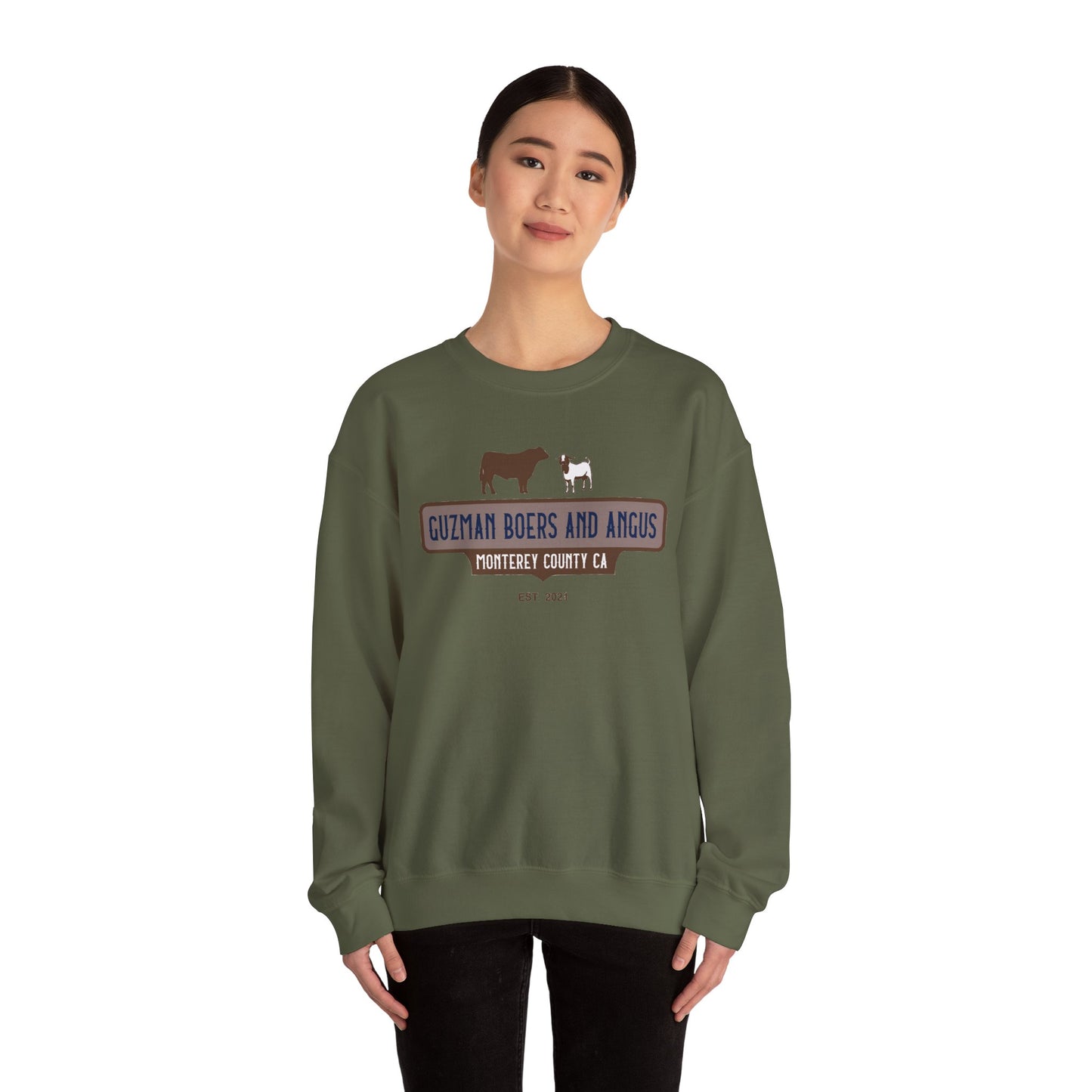 Guzman Boers and Angus Crewneck Sweatshirt